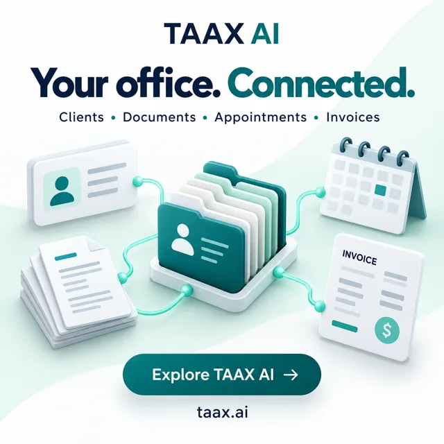 TAAX AI connected office promotional image