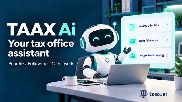 TAAX AI office assistant promotional image